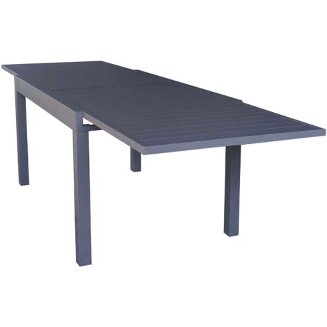 JERRI - set tavolo in alluminio cm 135/270 x 90 x 75 h con 8 poltrone Jessie