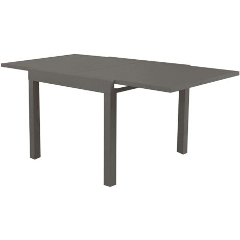 JERRI - set tavolo in alluminio cm 90/180 x 90 x 75 h con 4 poltrone Lotus