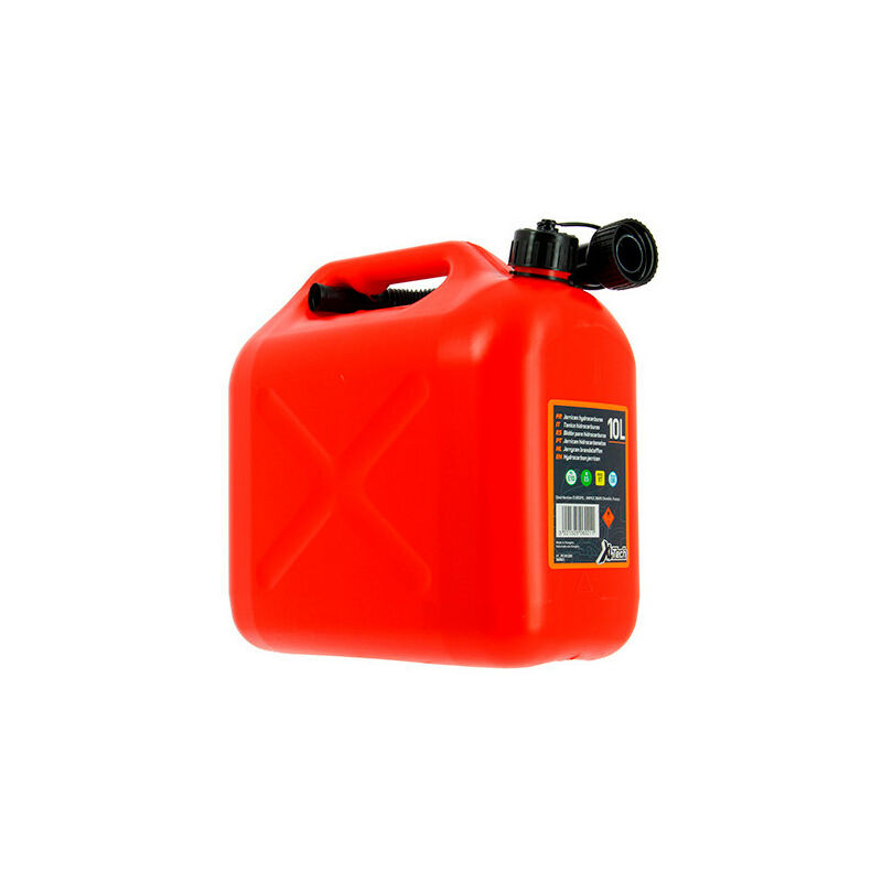 Xl Tech - Jerrican 10 l - Homologué carburant - l. 310 x l. 170 x h. 300 mm - rouge