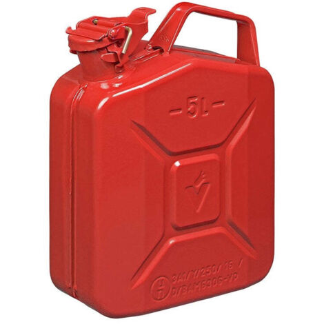 Jerrican 5l metal rouge homologue un - tuvgs