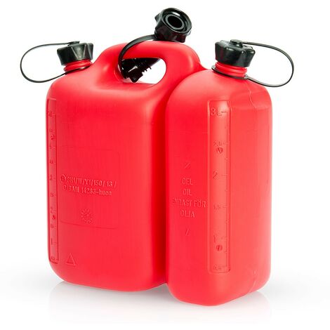 Jerrican à essence 5L et huile 3L Combiné Bec verseur Poignée de transport VITO