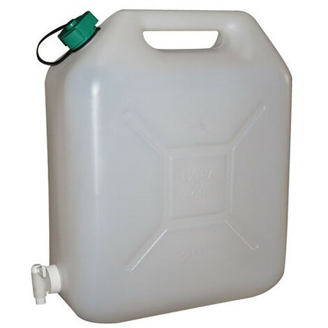 SODISE Jerrican alimentaire 10L avec robinet blanc 32cm x 18cm x 30cm