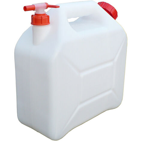 Jerrican alimentaire à robinet 10 litres – Plastique qualité alimentaire – Dimensions 31 x 15 x 31 cm – Pour stockage eau nomade – Bellijardin