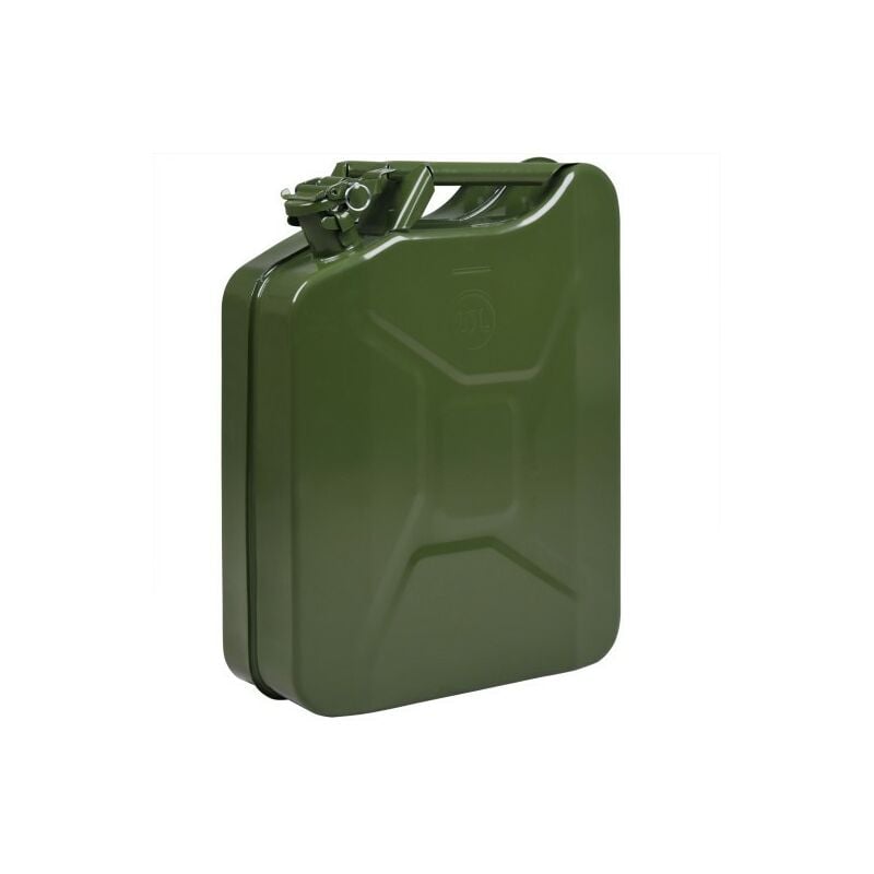 Le Poisson Qui Jardine - Jerrican - Bidon à Carburant 20L en Métal Vert. Certifié un (onu) et sécurisé - Vert