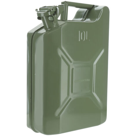 Autobest – Jerrican métal 10 litres Type US – Capacité 10L – Matériau métal pour stockage liquides – Homologué pour transport sécurisé