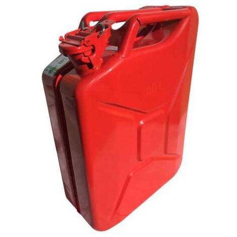 Jerrican métal hydrocarbure 20 litres rouge