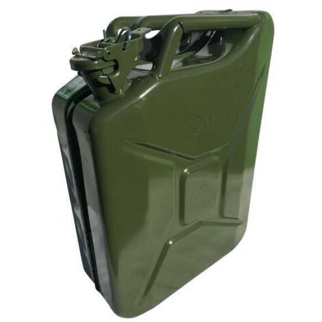 Jerrican métal hydrocarbure 20 litres vert
