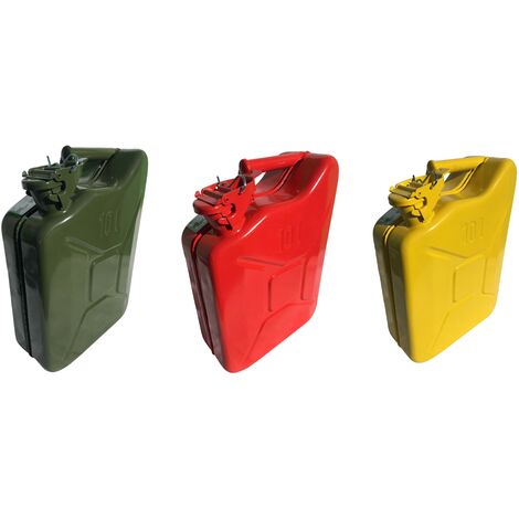 Jerrican métal hydrocarbure10 litres Rouge