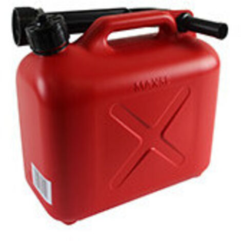 Jerrican plastique avec bec verseur 5 litres. Norme UN:3H1/Y/150/08 .