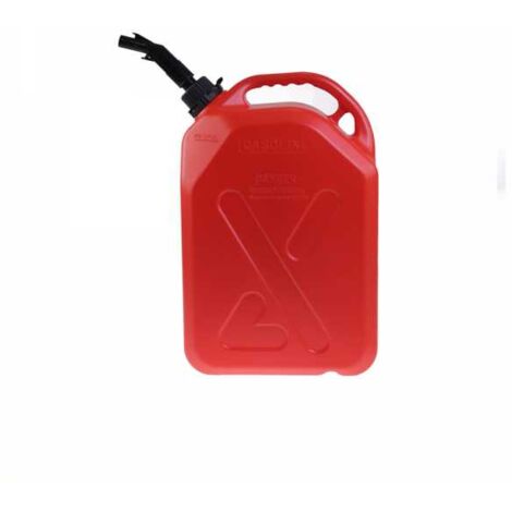 Jerrican rouge et noir de 20 litres avec bec verseur