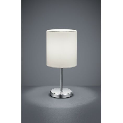 Jerry Chrome Tischlampe Weißer Lampenschirm Ø13 cm Trio Lighting