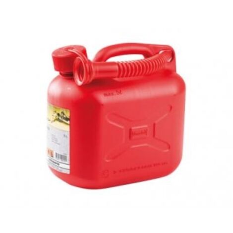 Jerrycan de transport d'essence capacité 5,00 litres couleur rouge