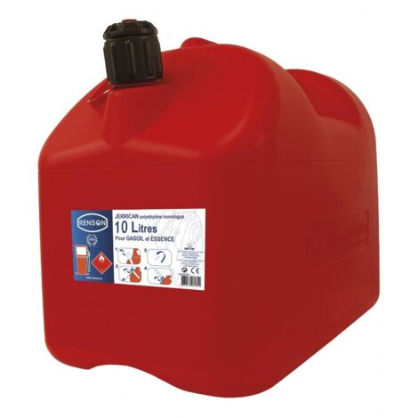 Jerrycan Plastique 10L Avec Bec Anti-Goutte Renson