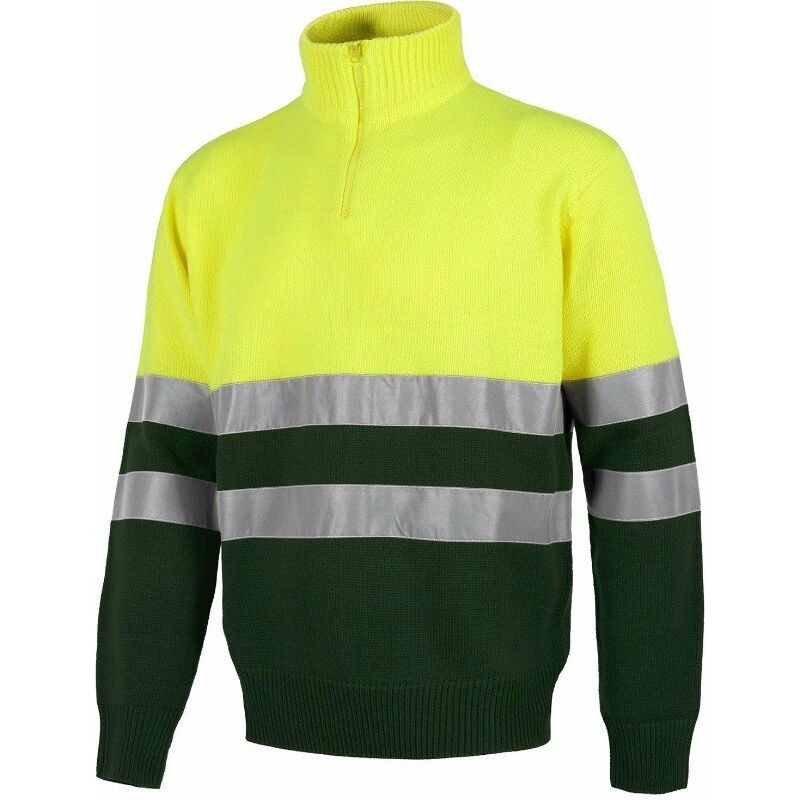 

Jersey Fluor en tejido de punto grueso con cintas reflectantes WORKTEAM C5511 | L - Amarillo AV+Verde Oscuro