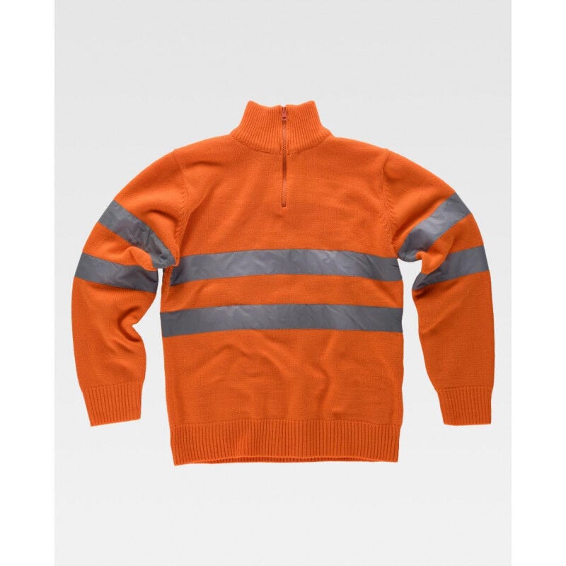 

Jersey de cuello alto con cierre de media cremallera WORKTEAM Fluor C5508 | M - Naranja A.V.