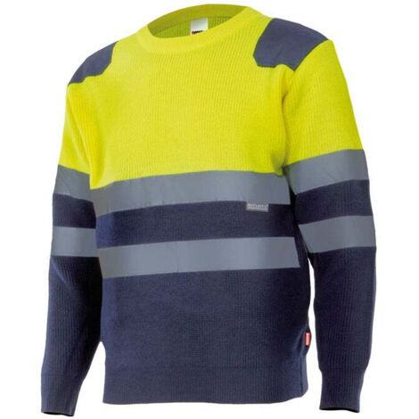 Jersey Bicolor Alta Visibilidad AZUL MARINO/AMARILLO FLÚOR M