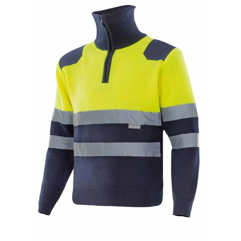 

JERSEY BICOLOR CON CREMALLERA ALTA VISIBILIDAD Sup Ama/Inf Marino XXL