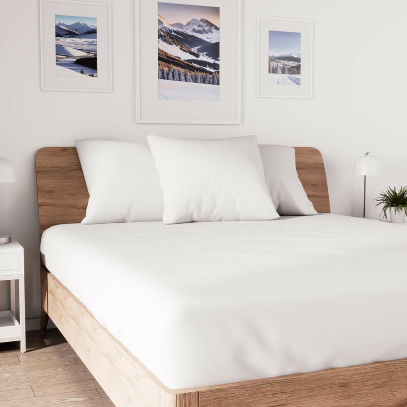 Soleil D Ocre - Drap housse en coton 90x190 cm jersey blanc, par Soleil d'ocre Soleil D Ocre - Drap housse en coton 90x190 cm jersey blanc, par Soleil d'ocre
