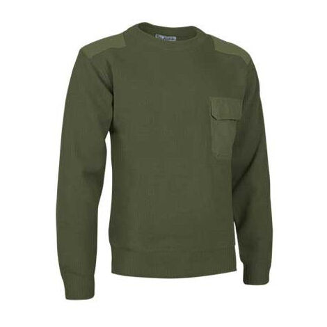 Jersey en tejido punto grueso de cuello redondo VALENTO Comando L Verde militar