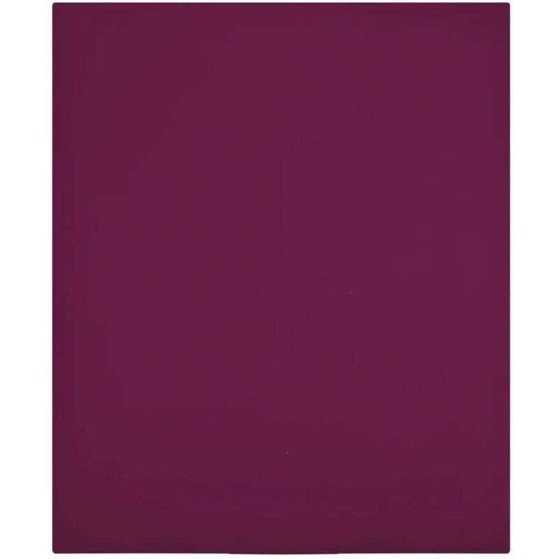 Jersey Fitted Sheet Bordeaux 90x200 Cm Cotton Vidaxl