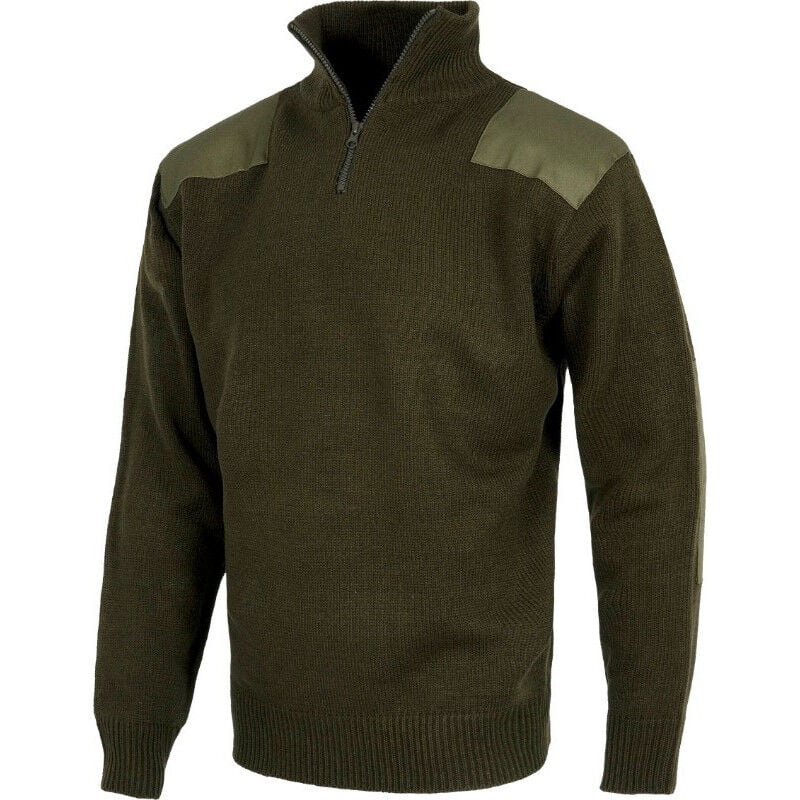 

Jersey de cuello alto en punto grueso S5501 con refuerzos | XL - Verde Kaki - Workteam