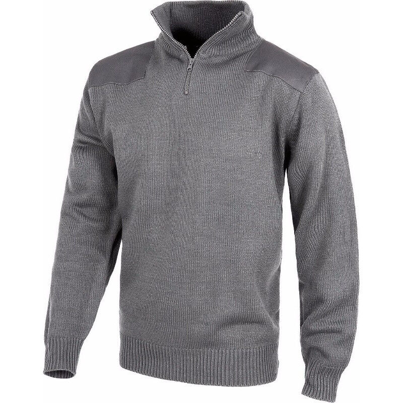 

Jersey de cuello alto en punto grueso S5501 con refuerzos | Gris - S - Workteam