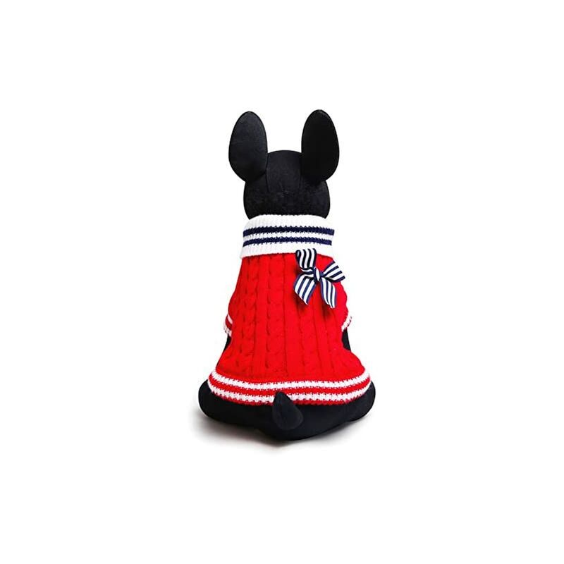 

Jersey Pull-Overs Chaqueta Prendas de punto Abrigo de invierno para Chihuahua Perro pequeño Gatito Gato （Rojo Azul marino M）