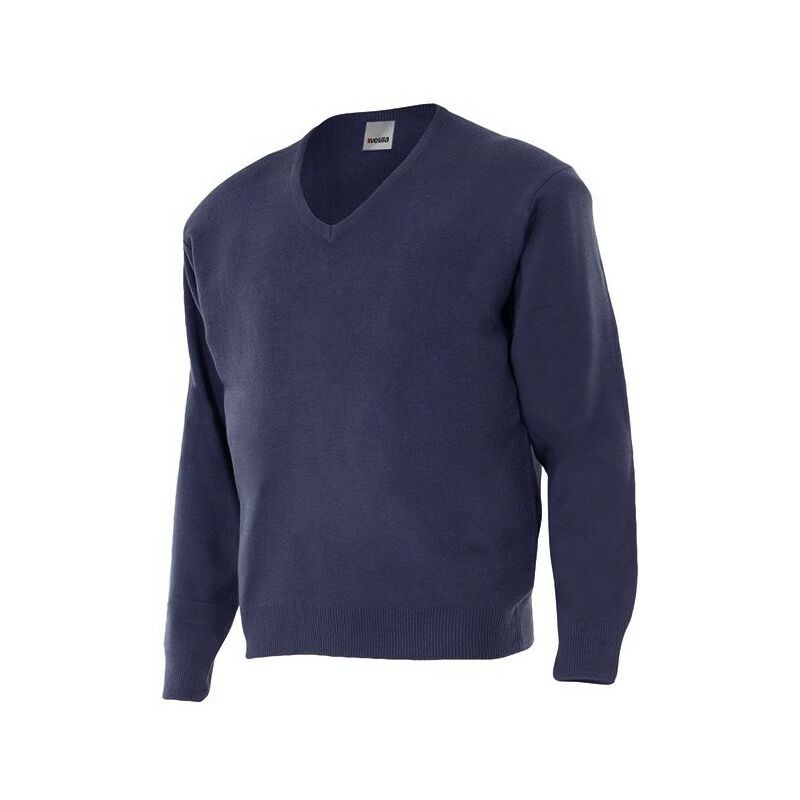 

JERSEY PUNTO FINO CON CUELLO EN PICO Azul Marino M