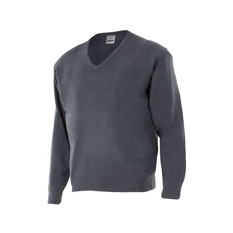 

JERSEY PUNTO FINO CON CUELLO EN PICO Gris 3XL