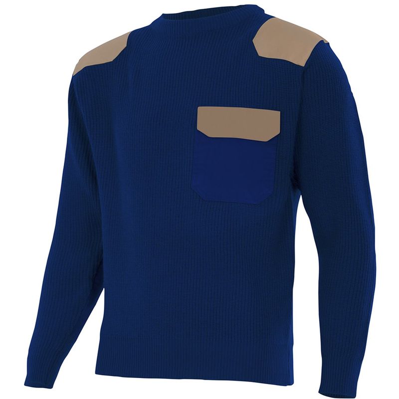 

JERSEY DE PUNTO GRUESO DE CUELLO REDONDO Azul Marino S