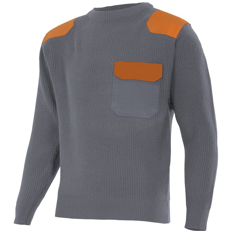 

JERSEY DE PUNTO GRUESO DE CUELLO REDONDO Gris L