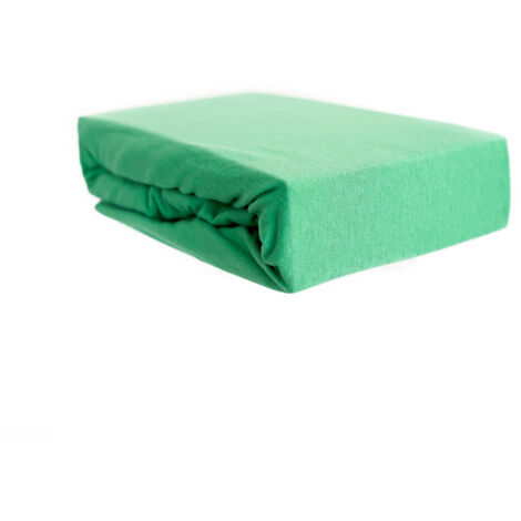 Jersey Spannbettlaken 100% Baumwolle 180-200x200 cm + 25 cm Rundumgummizug Grün