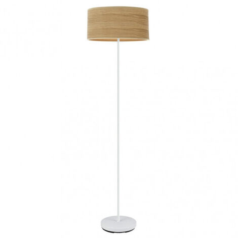 Jerte 1xe27 Bianco/Legno chiaro 165x40x40 Cm mark FABRILAMP Lampada da terra