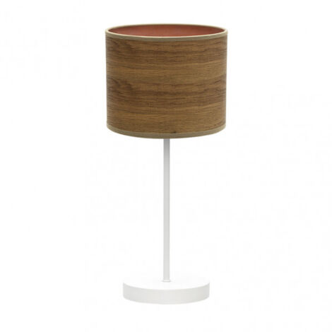 Jerte Lampada da tavolo 1xe14 Bianco/legno scuro 42x17x17 Cm mark FABRILAMP