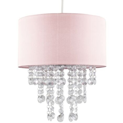 Jesmond Acrylic Jewel Effect Droplet Pink Ceiling Pendant Light Shade