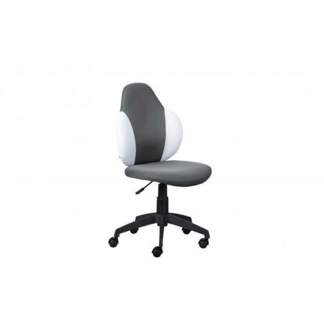 Jessi Chaise de bureau, gris foncé, blanc.