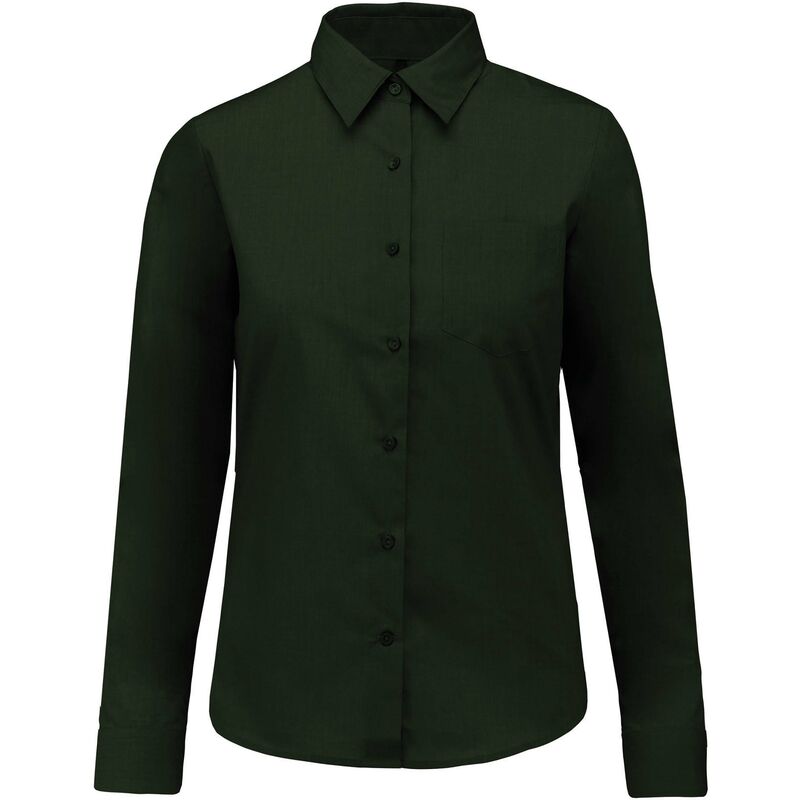 JESSICA > CHEMISE MANCHES LONGUES FEMME 'L Forest Green - Forest Green