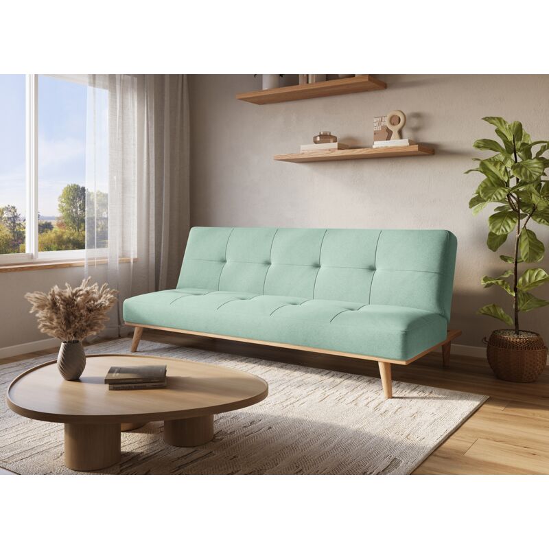 Deco In Paris - jessy - Banquette clic clac scandinave 3 places vert d'eau jessy