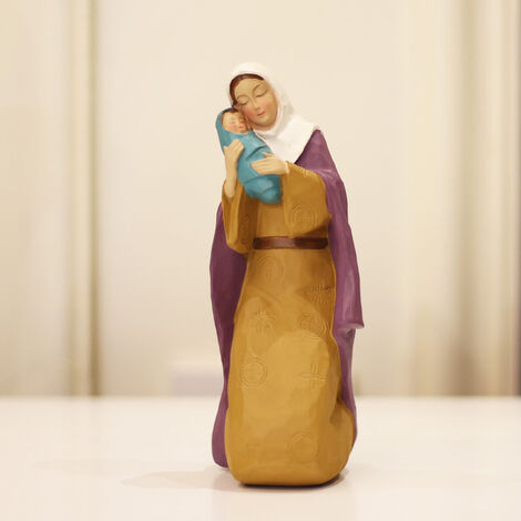 Jésus mère marie Statue résine créative famille Figurines catholique religieux Style VIntage ange Figures, décoration de la maison Figurine,Style A