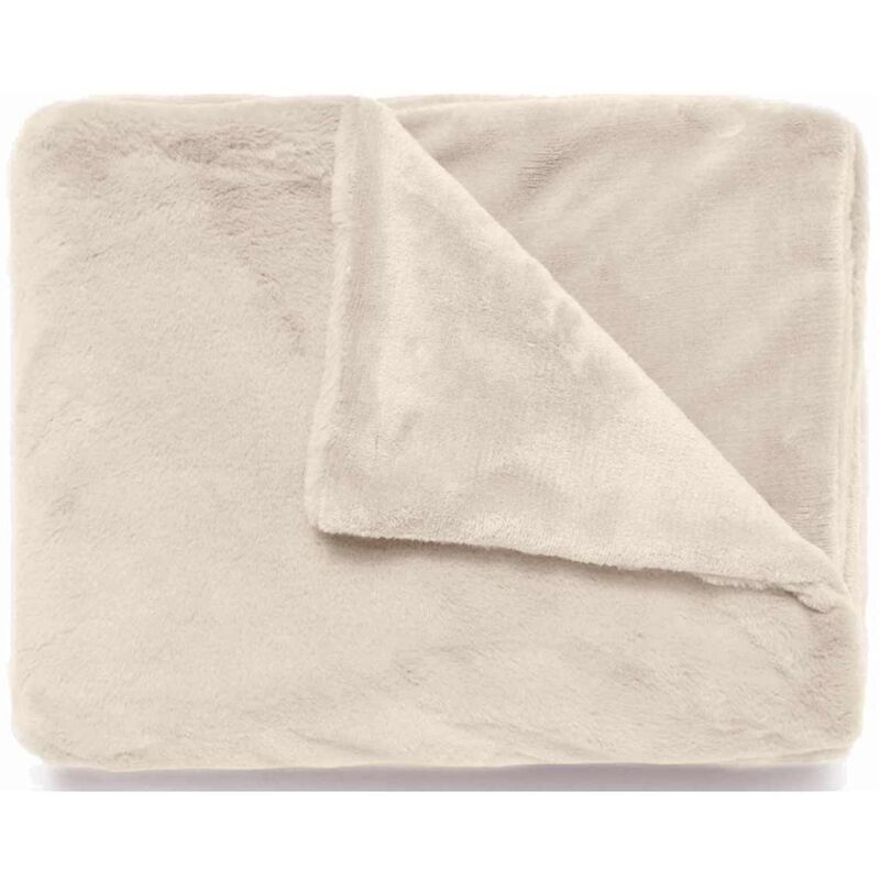 Plaid nude toucher velours 130 x 170 cm