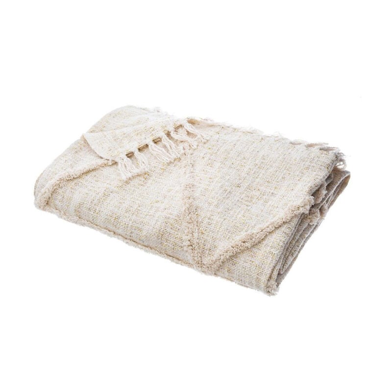 Jeté de Lit 'Slub' 130x180cm Beige