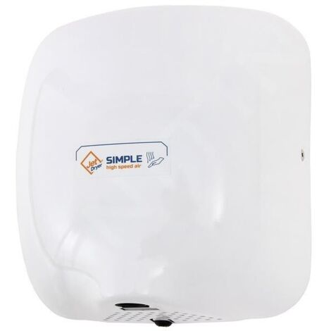 Jet Dryer Sèche-mains - Sèche-mains à air chaud Simple, métal blanc 8596220002709