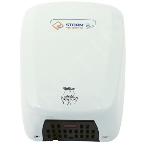 Jet Dryer Sèche-mains - Sèche-mains à air chaud Storm, métal blanc 8596220006387