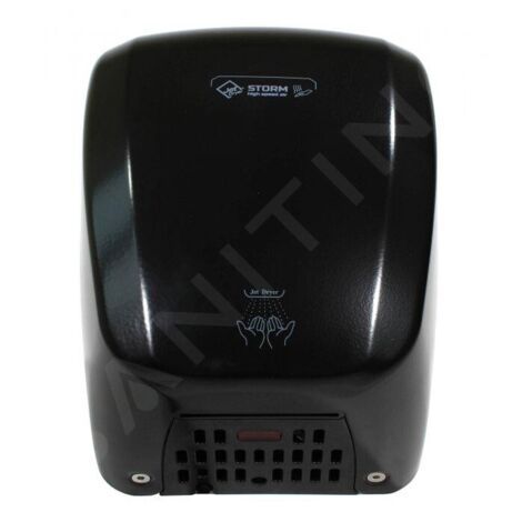 Jet Dryer Sèche-mains - Sèche-mains Storm à air chaud, métal noir 8596220012357