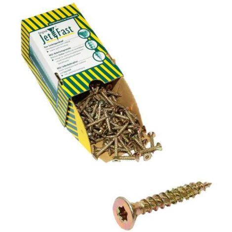 Jet-Fast® Spanplattenschrauben VG TX20 5,0x35 gelb verzinkt 500 Stck/Paket