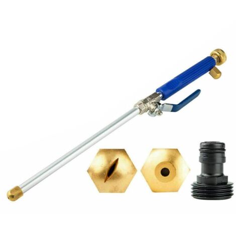 Jet Lance de voiture, Buse à Eau haute pression, Pistolet Nettoyeur haute pression universelle avec Buse Réglable, Outil Nettoyage d'Arroseur Buse Pulvérisation pour Jardin Voiture (Bleu)