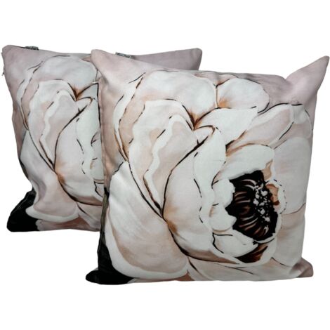 Jet-Line® 2-er Deko Kissen Set Rose 40x40 cm Sofakissen für In- und Outdoor mit Füllung