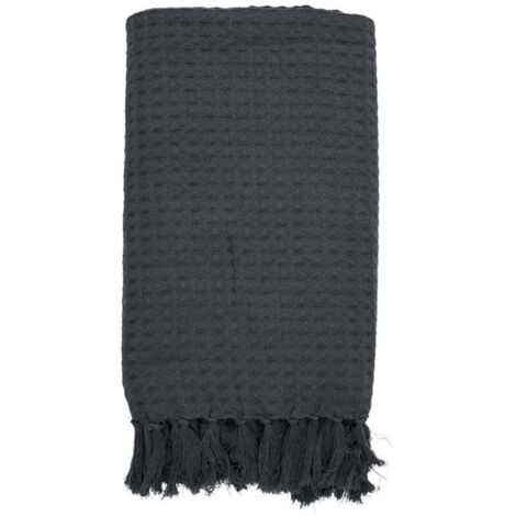 Jeté de canapé gaufré en coton 130 x 160 cm