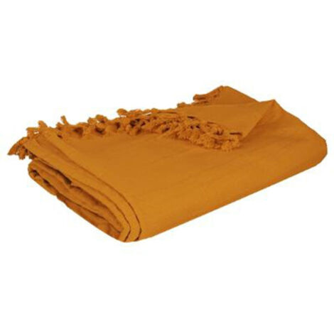 Jeté de Lit "Algodon" 160x220cm Ocre