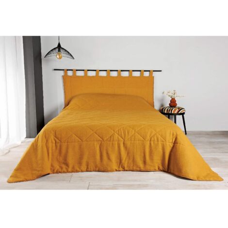 Jeté de lit en 100% lin Cuivre 230x250 cm